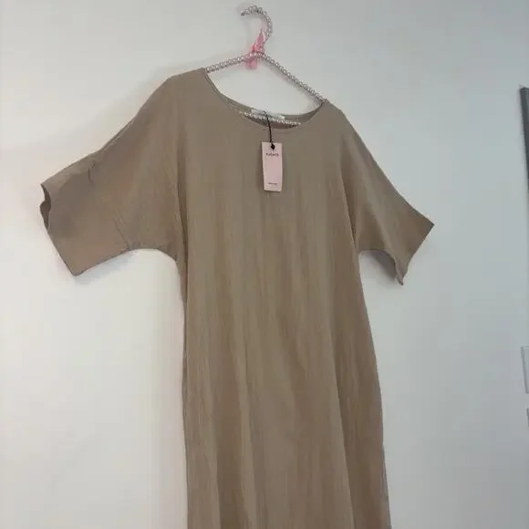 Elegant Tan Mini Dress - Picture 3 of 10